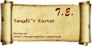 Tenyér Eszter névjegykártya