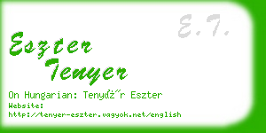 eszter tenyer business card